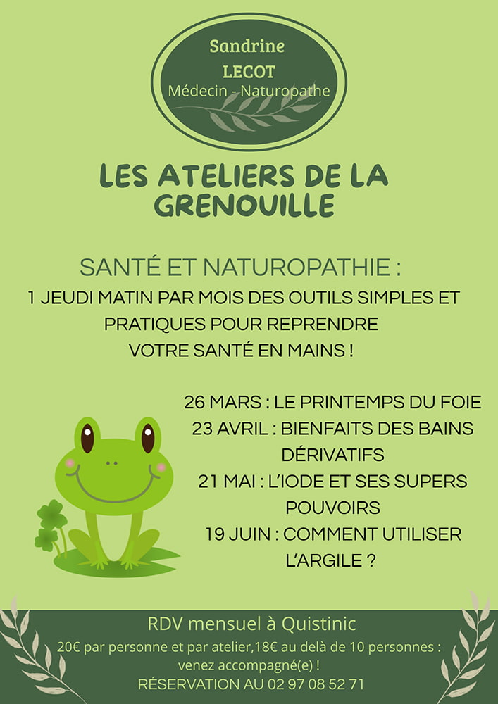 Ateliers de la Grenouille Sandrine Lecot médecin naturopathe